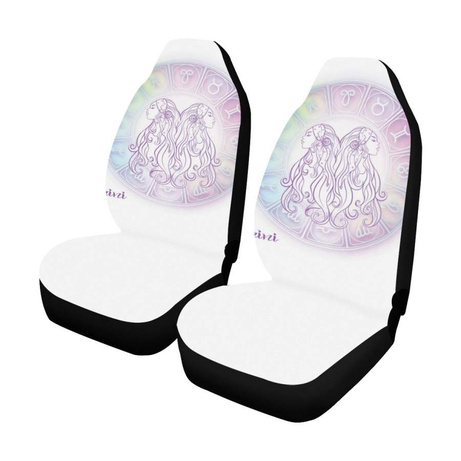 Gemini Astrology Car Seat Covers (Set of 2 ) Universal Fit Most Cars Trucks and SUVs