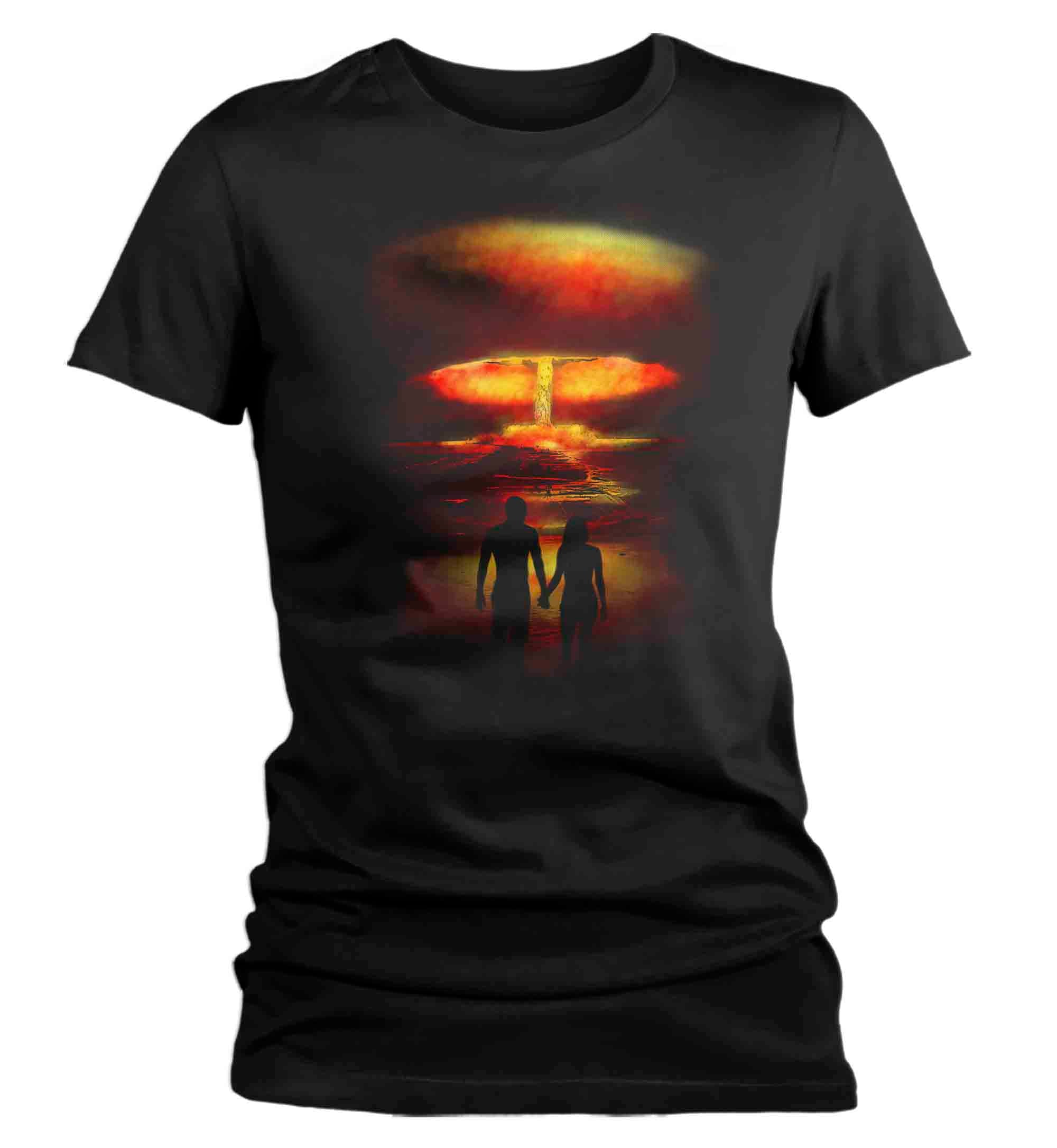Women’S Nuclear Fallout Shirt Bomb T Shirt Gamer Tee Love War Matching Couples Shirts Match Hipster Gift Ladies Soft Graphic Tee