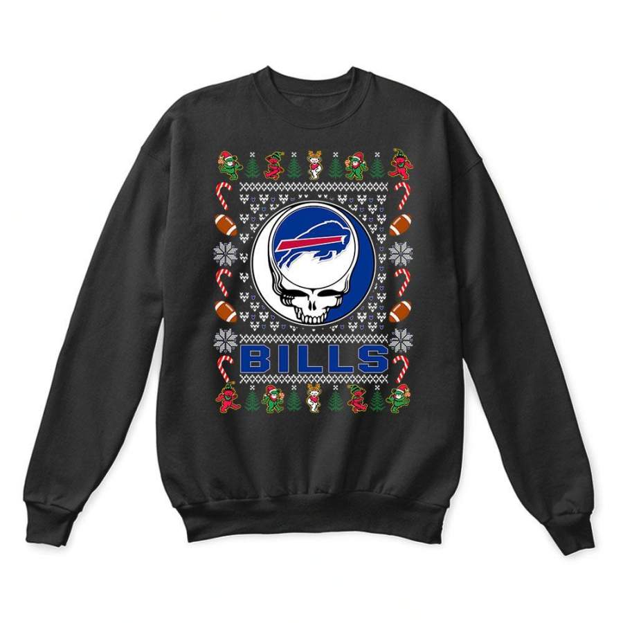 Buffalo Bills x Grateful Dead Christmas Ugly Sweater