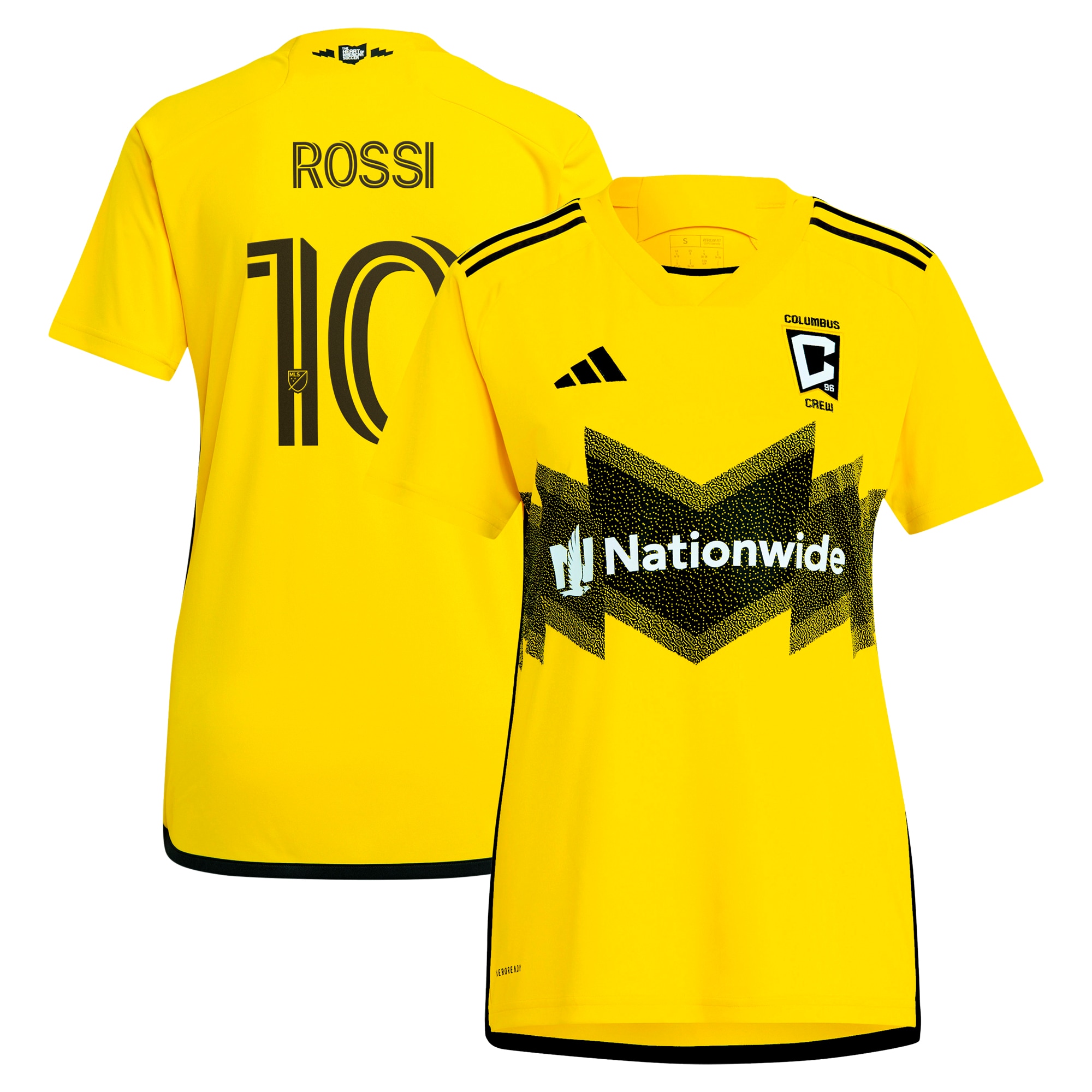 Diego Rossi Columbus Crew Women's 2024 The Home Kit Replica Player Jersey – Yellow