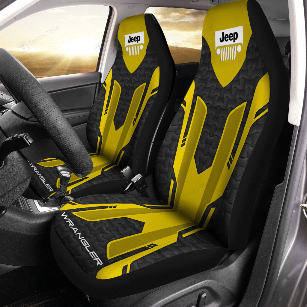 Jeep Wrangler Car Seat Cover (Set Of 2) Ver 15 (Yellow)