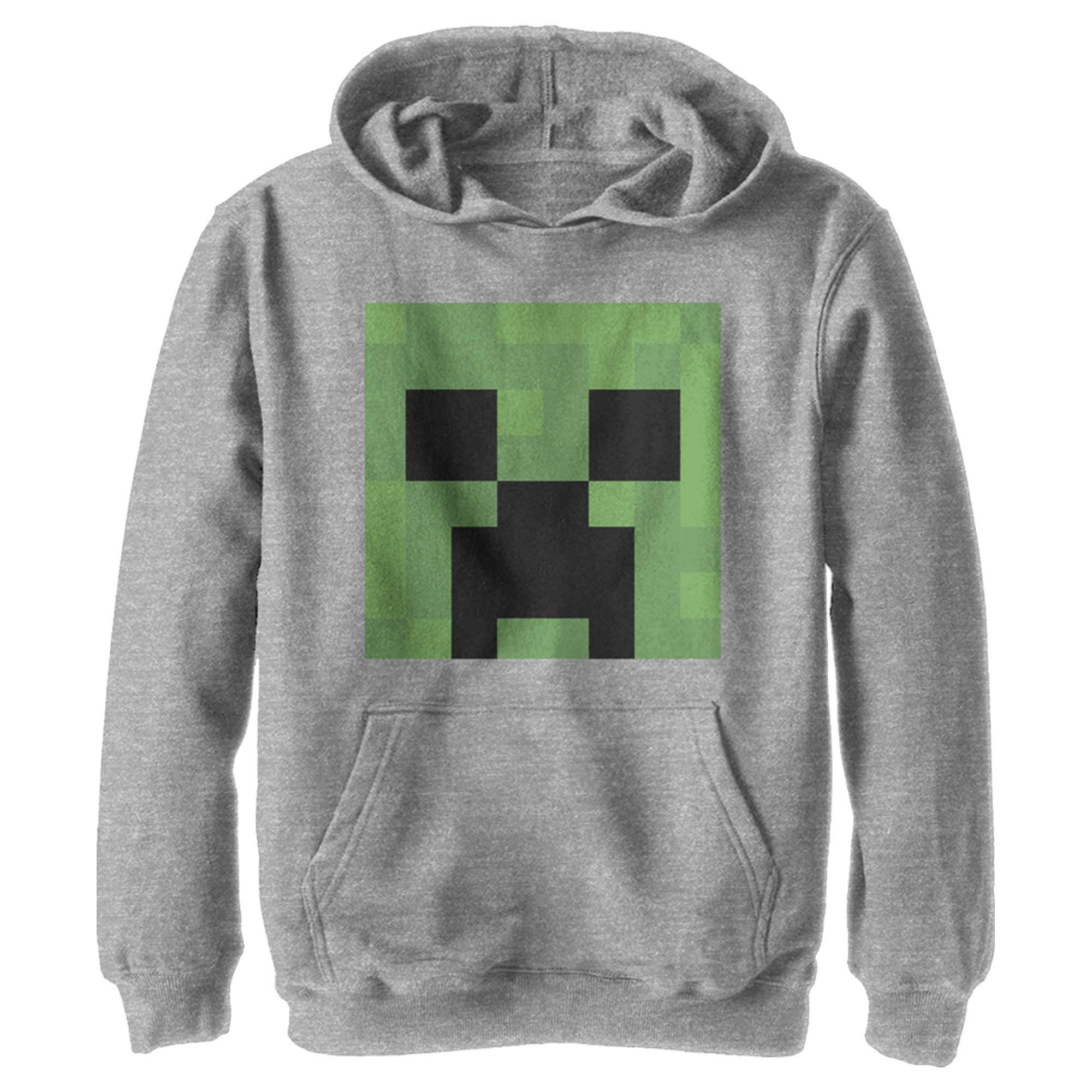 Minecraft Boy’S Creeper Face  Pull Over Hoodie