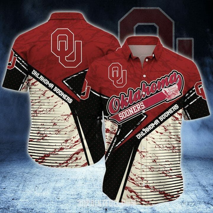 NCCA Oklahoma Sooners Crimson Cream Hawaiian Shirt