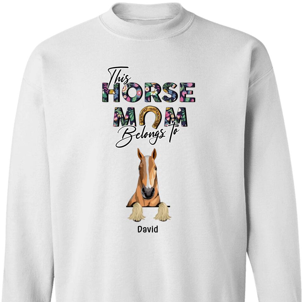 Personalized Horse Mom Belongs To Sweatshirt – Trending Personalized