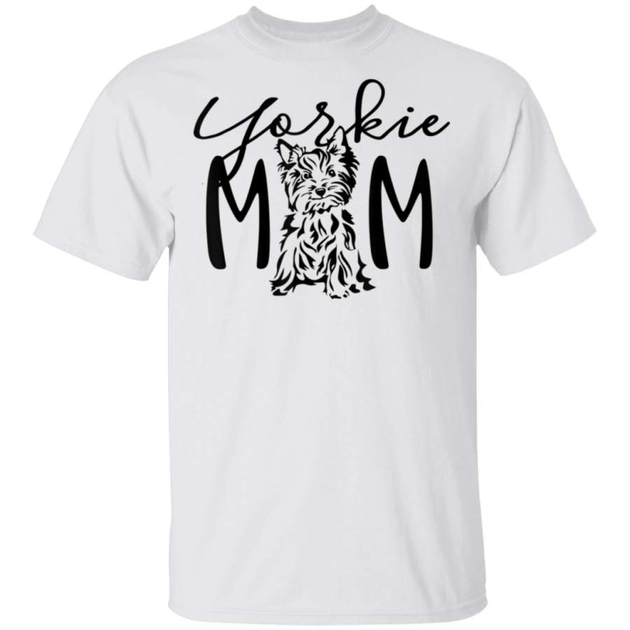 Yorkie Mom Dog Mom Mama Owner Rescuer Puppy Lover T Shirt