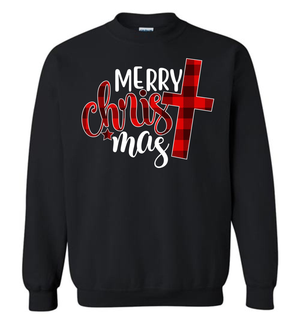 Merry Christ Mas Christian Christmas Crewneck Sweatshirt