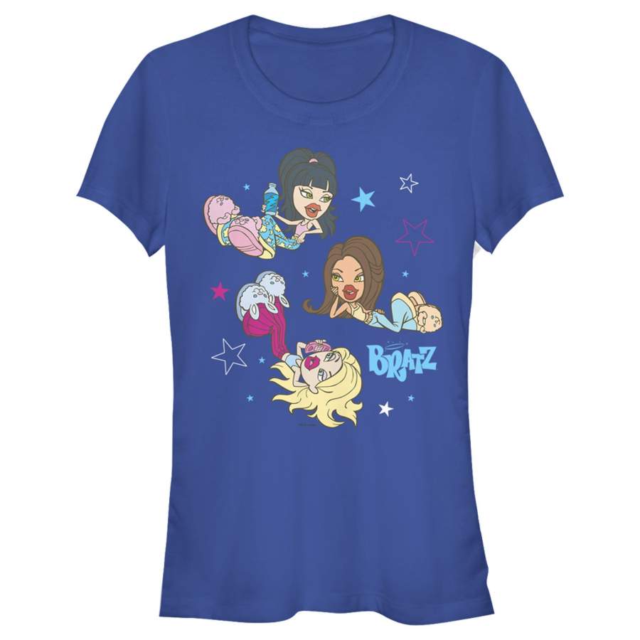 Bratz Junior’s Cozy Slumber Party  T Shirt Royal Blue 2XL