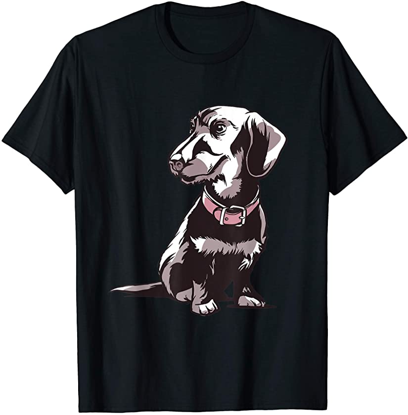 Cute Dwarf Dachshund T Shirt Funny Puppy Dog Breed Tee T-Shirt