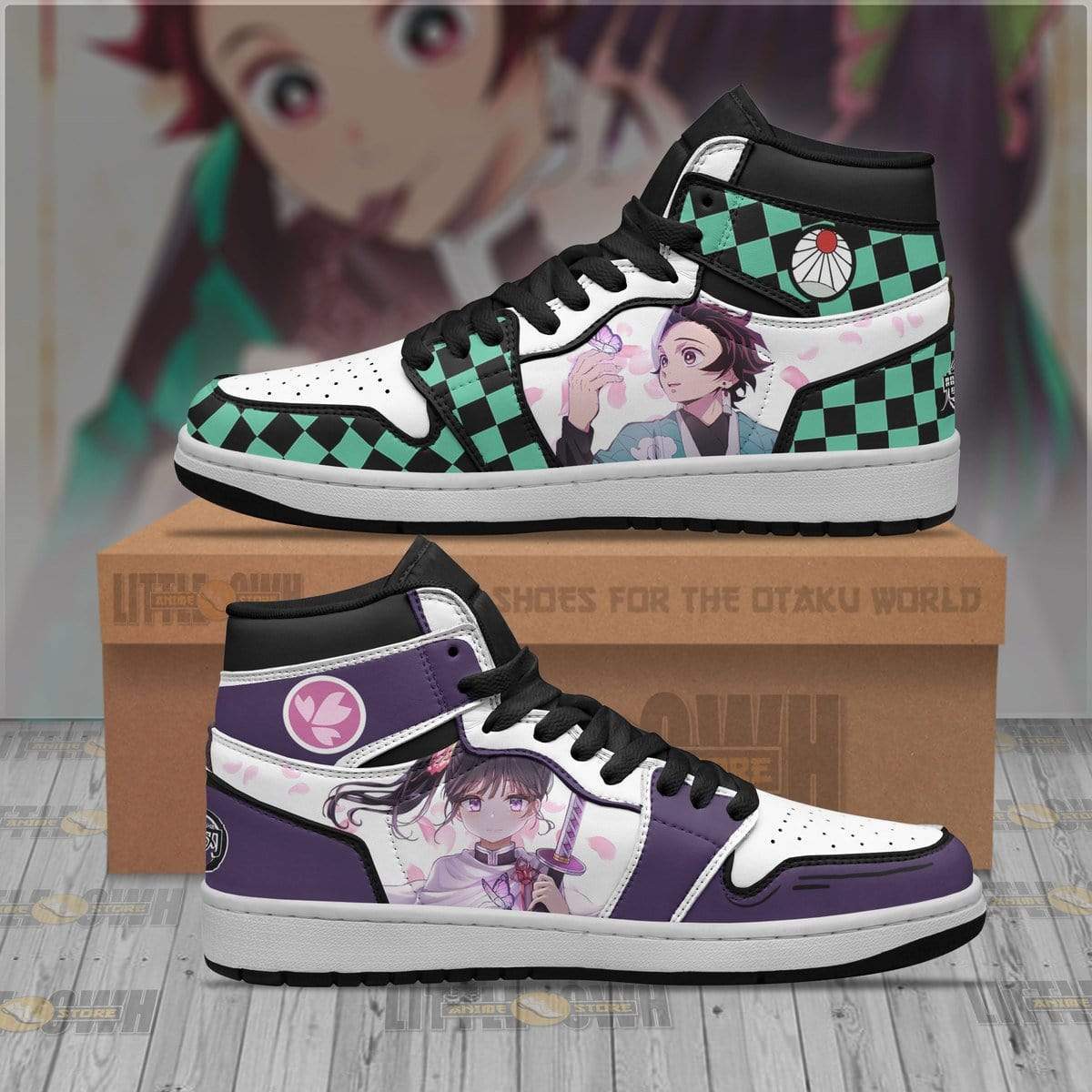 Tanjiro X Kanao Jd Sneakers Custom Demon Slayer Anime Shoes