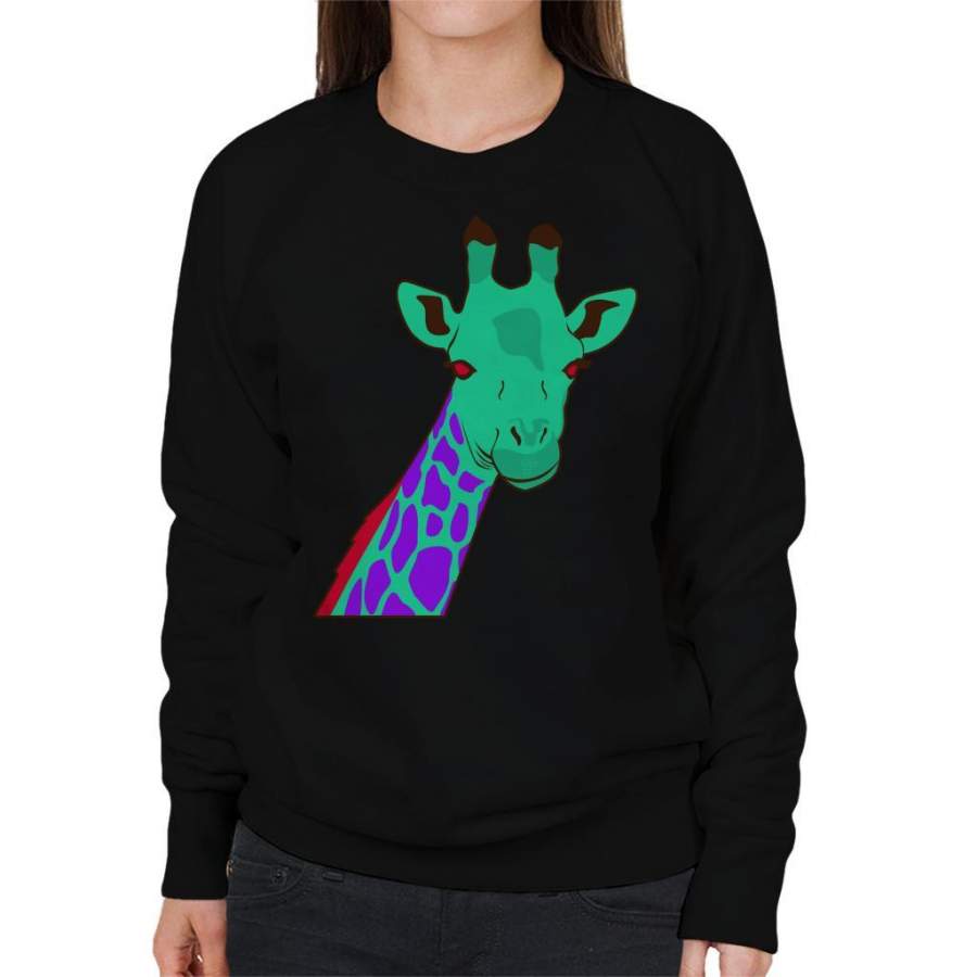 Brightly Coloured Giraffe Women’s Sweatshirt