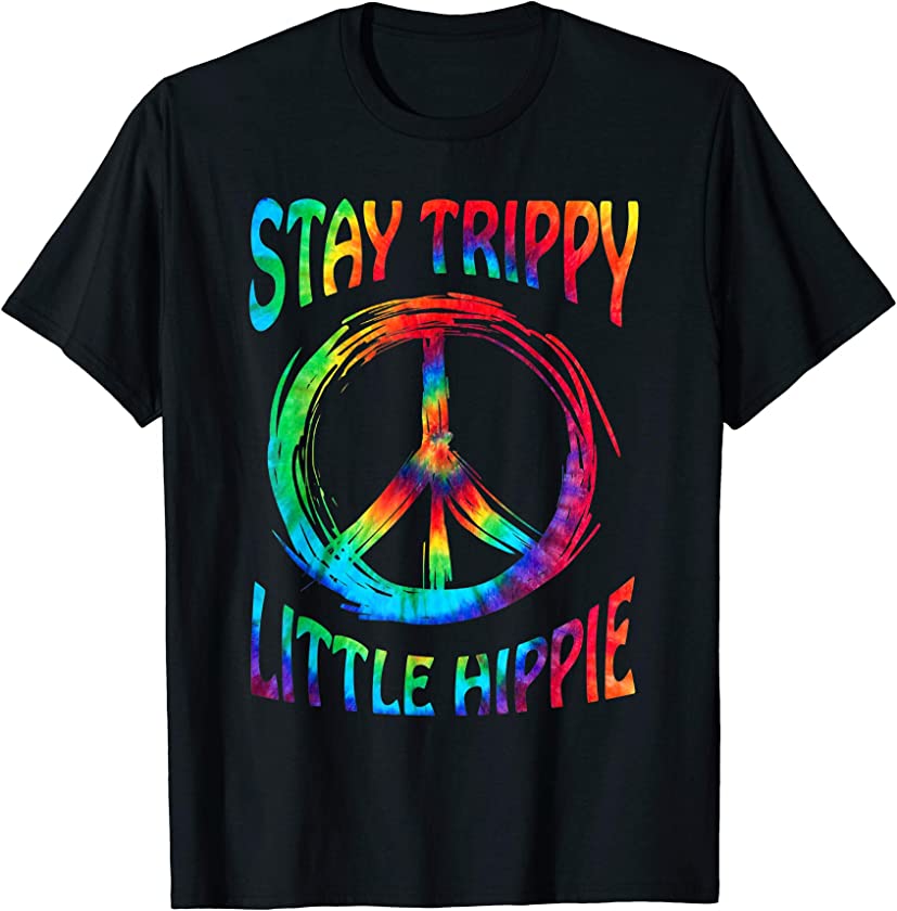 Vintage Retro Stay Trippy LIttle Hippie Peace Love T-Shirt