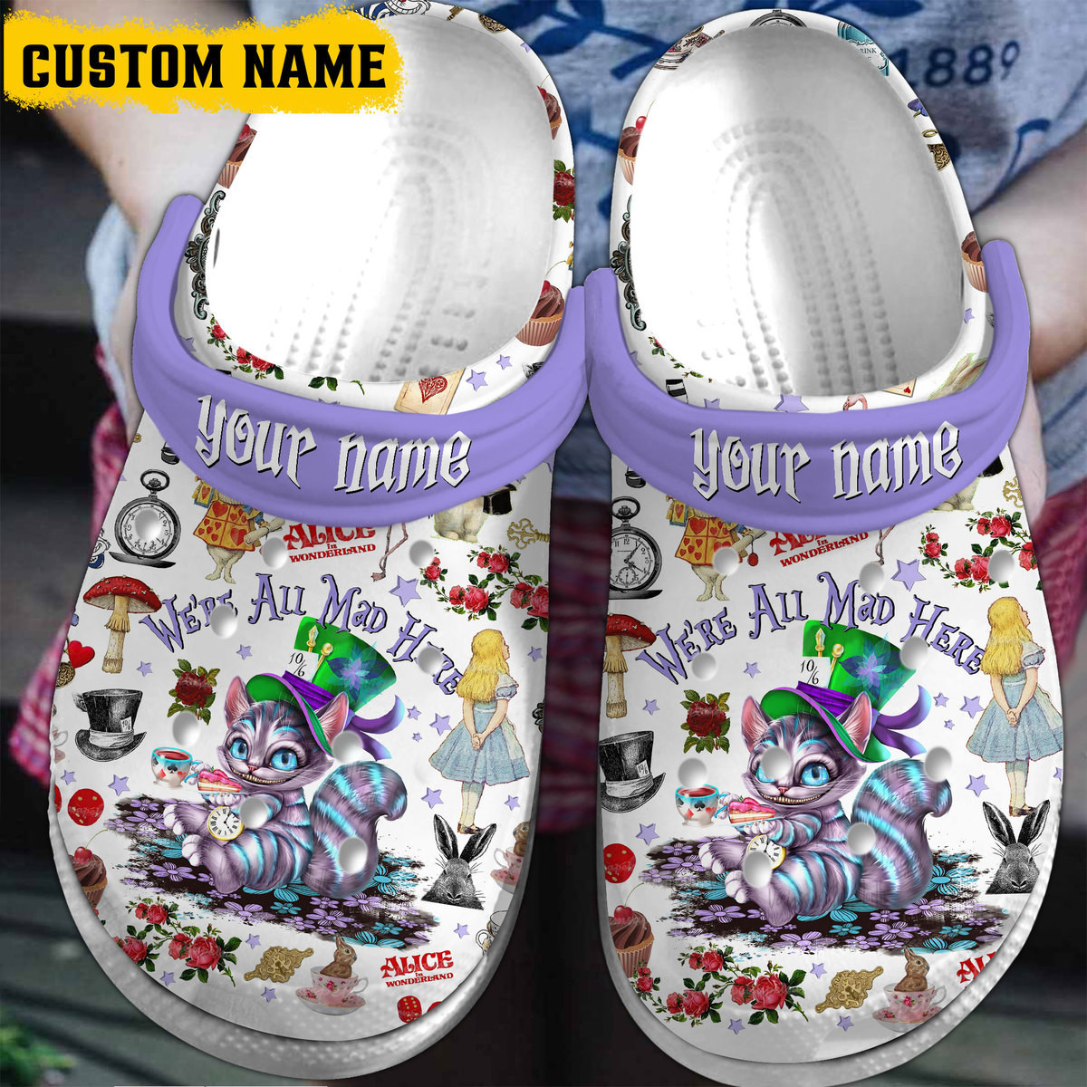 Alice In Wonderland Movie Crocss Clogs For Men Women And Kid Bm1411-1837