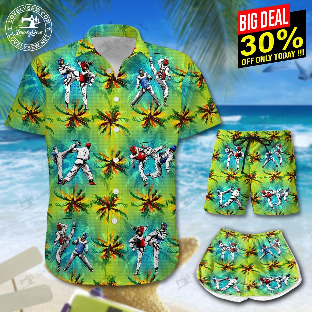 Taekwondo Hawaiian Shirt Shorts Ha56888