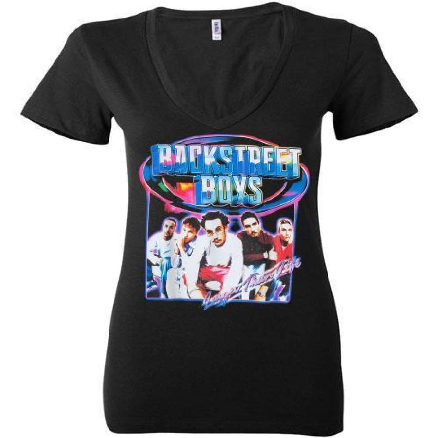 Backstreet boys Vintage 90’S Music Boy Band 90’S Ladies Deep V-Neck