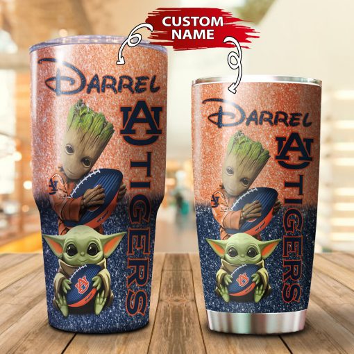 03-Auburn Tigers Personalized-Tumbler Cup 20oz, 30oz, Combo 20oz+30oz