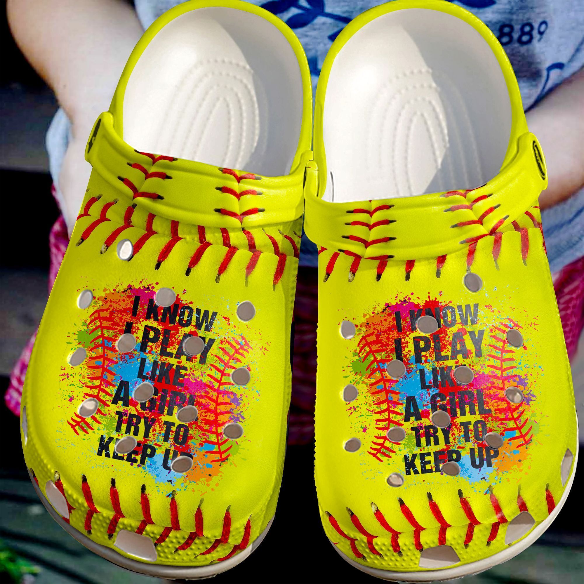 Softball Try To Keep Up Sku 2419 Crocs Crocband Clog Comfortable For Mens Womens Classic Clog Water Shoes