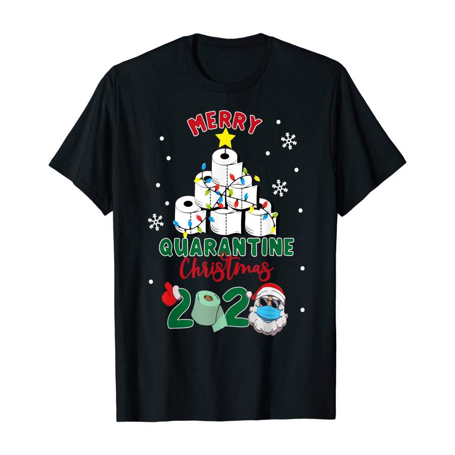 Merry Quarantine Christmas 2020 Pajamas Matching Family Gift T-Shirt