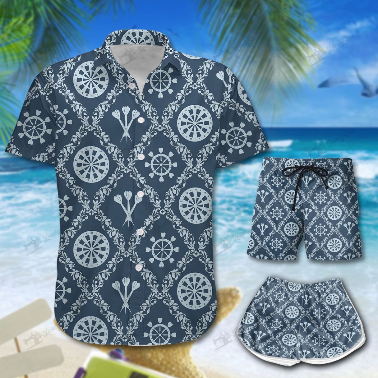 Darts Hawaiian Shirt Shorts Ha101295