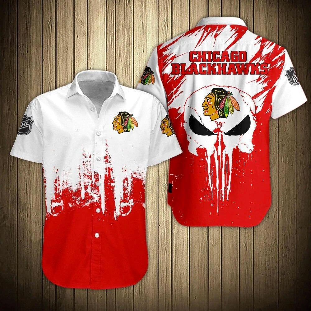 Chicago Blackhawks Hawaiian Shirts Skull Style Hot Trending – Nfl