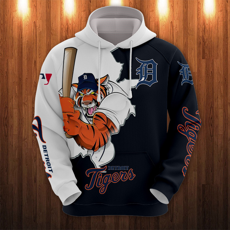 Detroit Tigers Hoodies 3D Mascot Design Sweatshirt For Fan