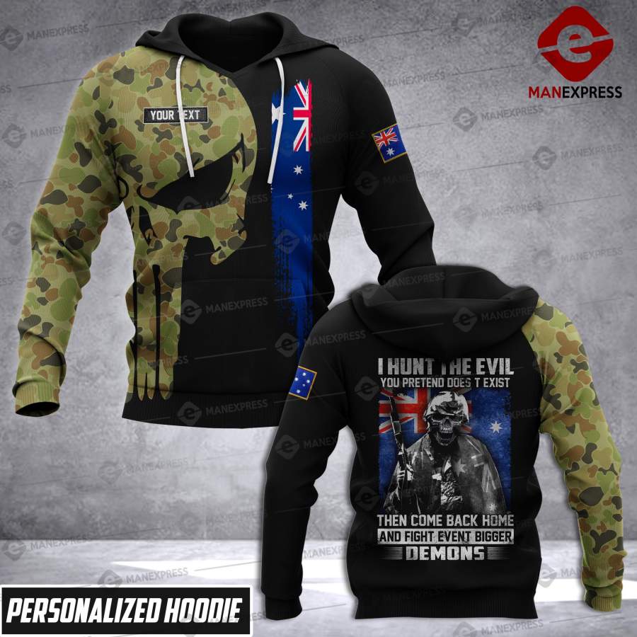 VH CUSTOMIZE Australian ARMY HOODIE 3D ALL OVER PRINT 0810 HVQ