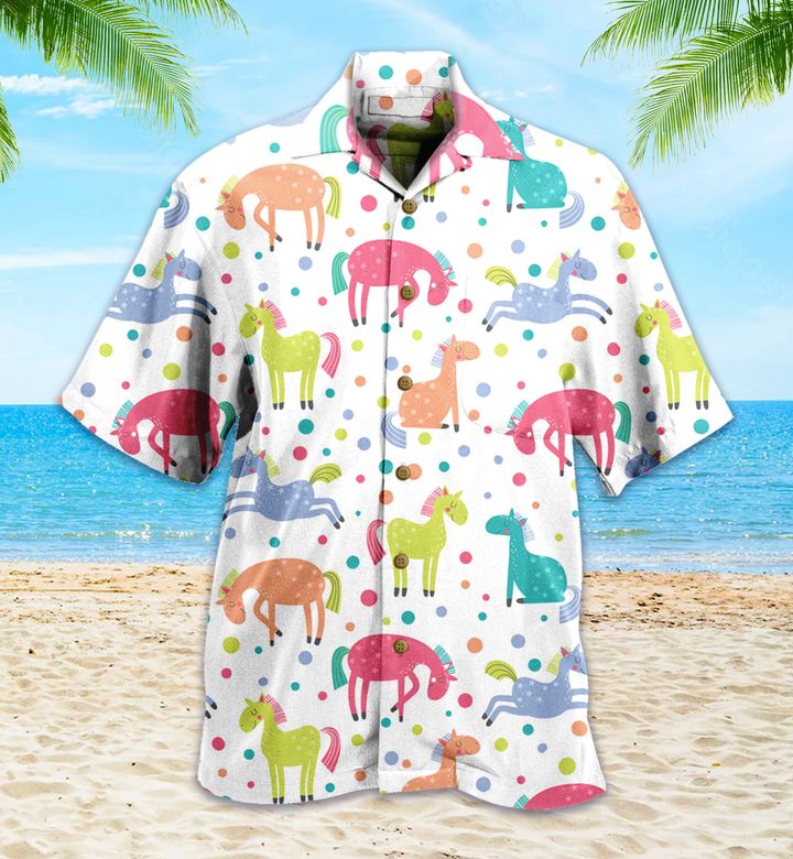 Funny Cartoon Horse Colorful Hawaii Shirt Ha48764