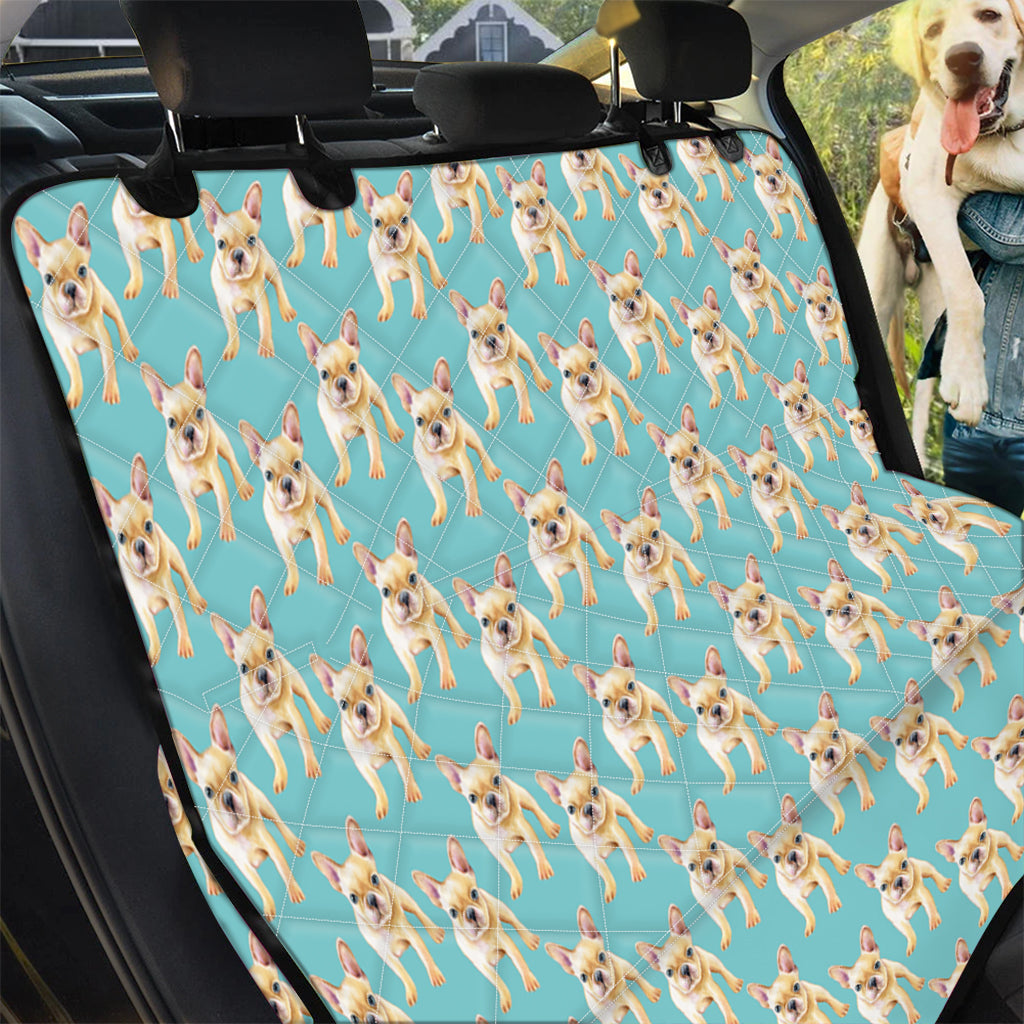 Watercolor French Bulldog Puppy Print Pet Car Back Seat Cover