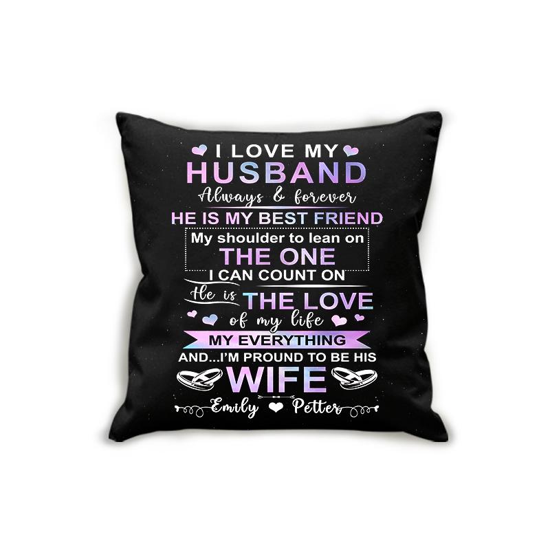 Custom Personalized Throw Decorative Cuddle Pillow Valentine Day Gift Ideas For Him Her Men Women Boyfriend Girlfriend Husband Wife Couple – I Love My Husband HT301262 – PersonalizedWitch