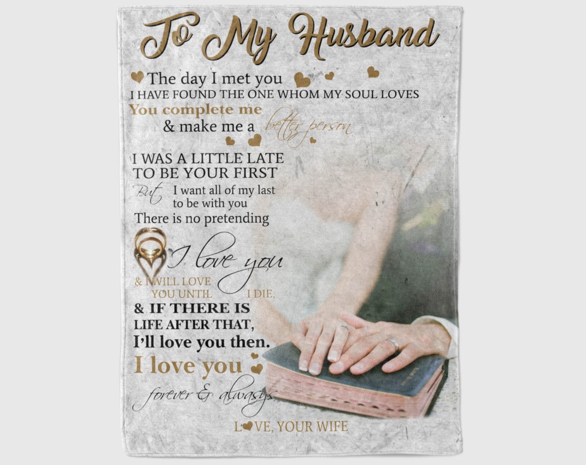 To My Husband If There Is Life After That I Will Love You Then Fleece Blanket Gift For Family,Birthday,Couple,Husband,For Him Gift Home Decor Bedding Couch Sofa Soft And Comfy