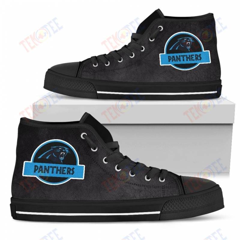 Mens Womens Carolina Panthers High Top Shoes Jurassic Parktop Quality TMT755