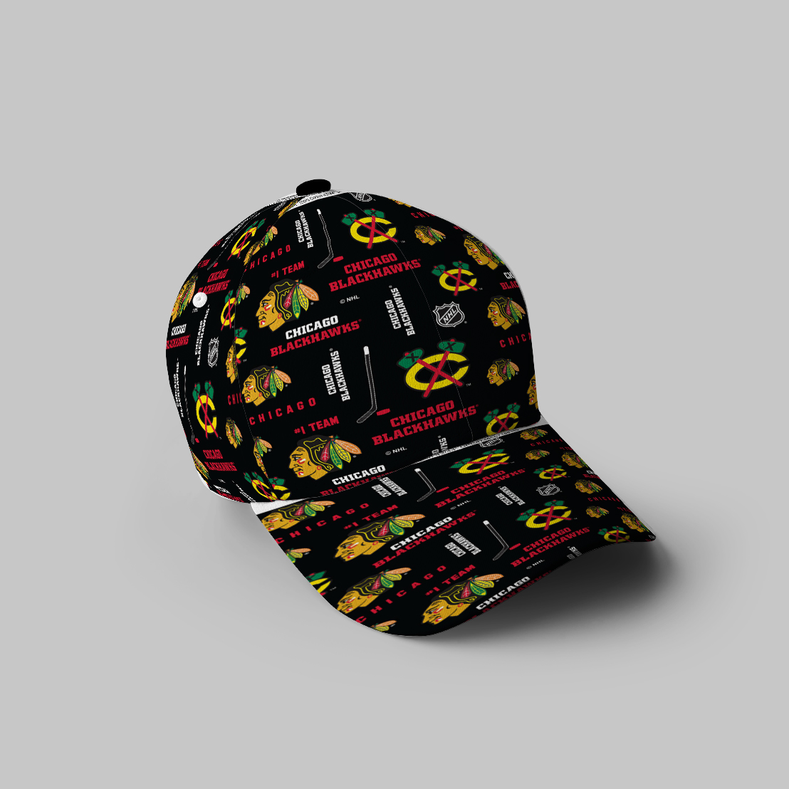 Chicago Blackhawks Symbol2 3D Printing Baseball Cap Classic Hat