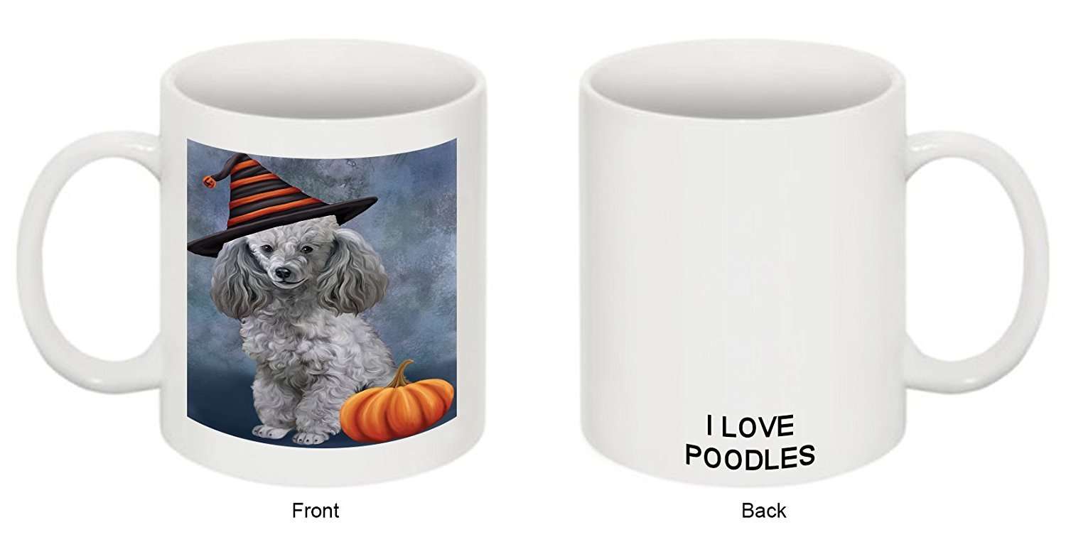 Christmas Happy Holidays Poodle Puppy Wearing Witch Hat Mug Cmg0665