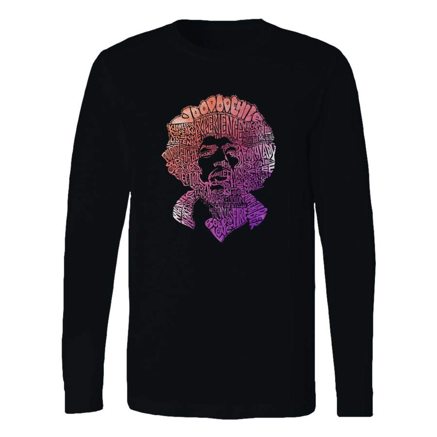 Jimmy Hendrix Lyrics Typography Long Sleeve T-Shirt