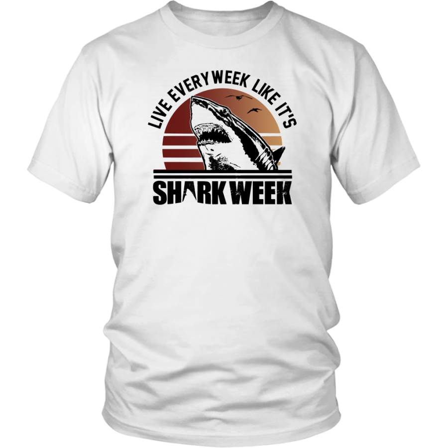 Vintage Live Every Week Like It’s Shark Week T-Shirt