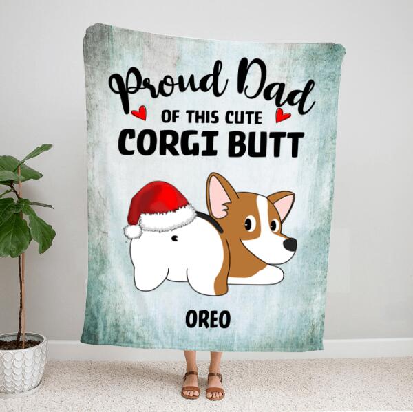 Personalized Blanket For Dog Dad – Cool Christmas Gifts – Up To 6 Dogs