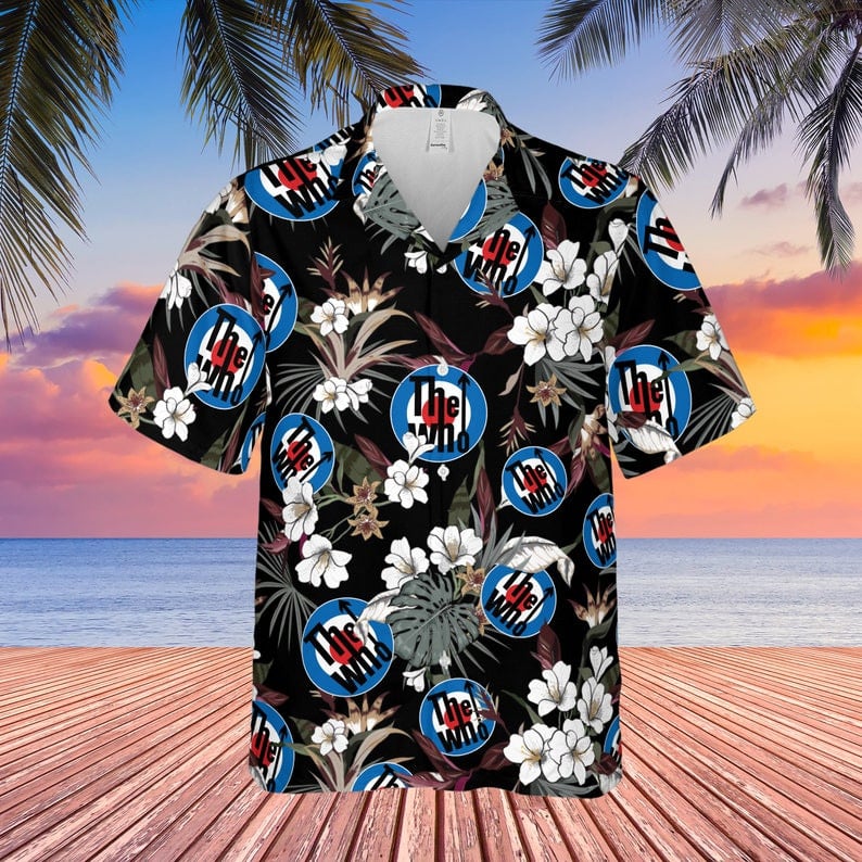 The Who Rock Band Tropical Forest All Over Print Hawaii Shirt Black Ha45077