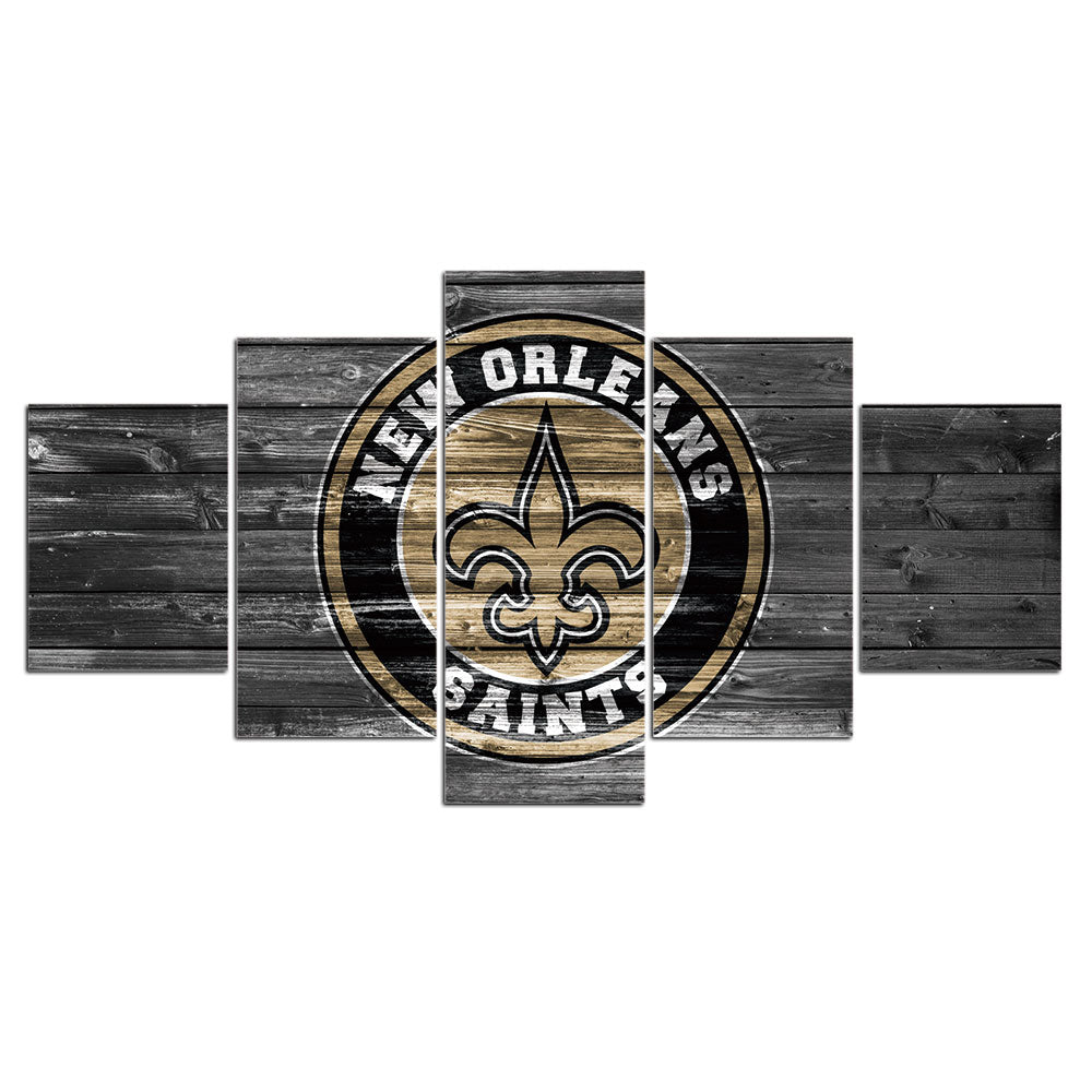 New Orleans Saints Wall Decor Wooden No 2 Canvas Print