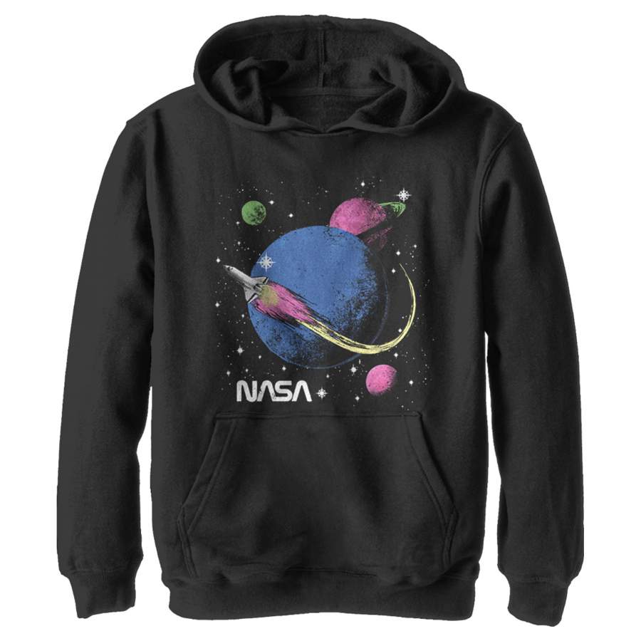 NASA Boy’s Retro Rocket Journey  Lightweight Hoodie