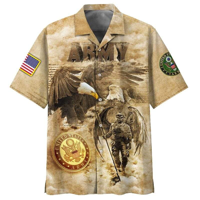 Amazing US Army Veteran Memorial Day Vintage Unisex Hawaiian Shirts ...