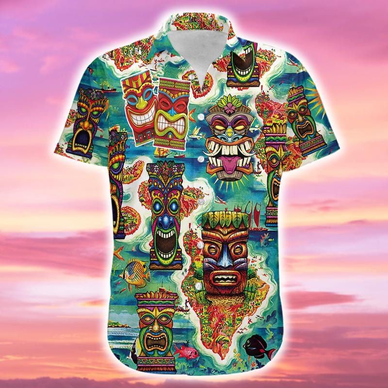 Amazing Tiki Tiki Can’t You See Green Unisex Hawaiian Shirts