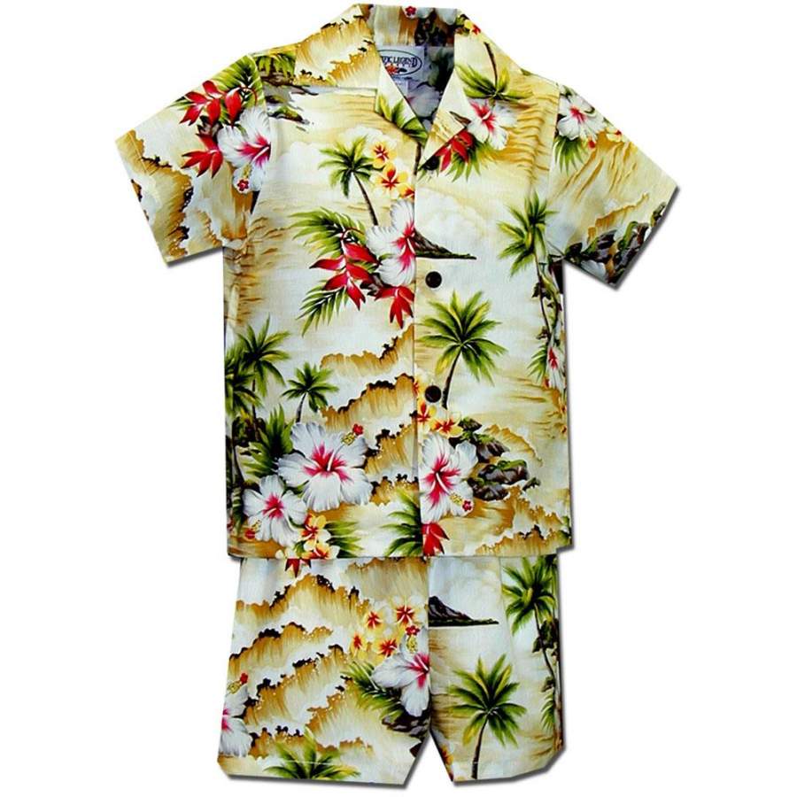 Diamond Head Beach Maize Hawaii Shirt And Shorts Ha40946