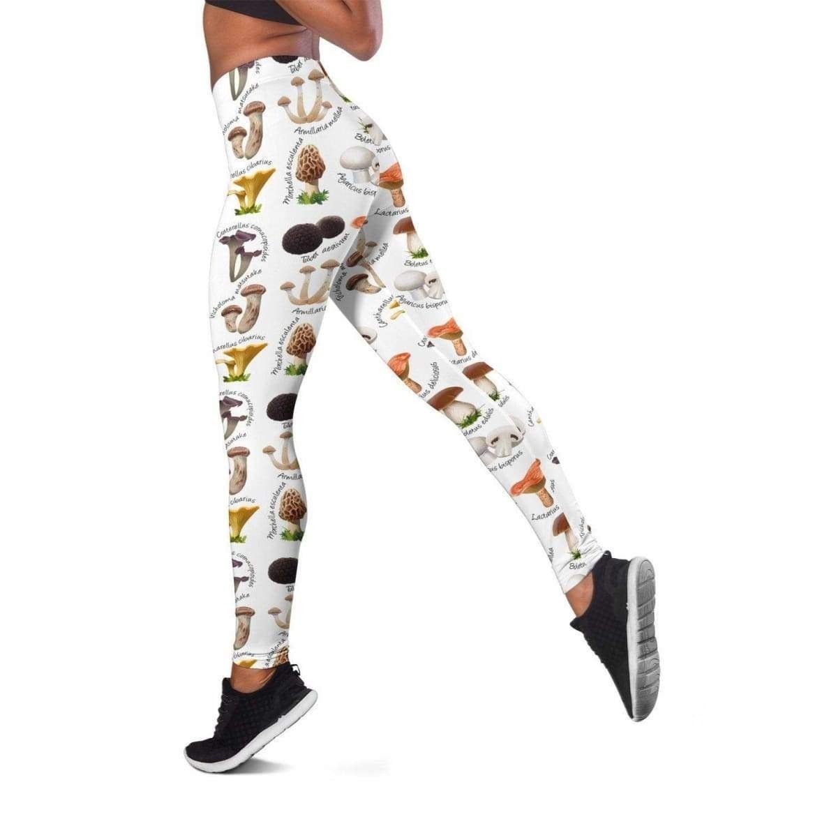 3D All Over Printed Mushroom Varieties Legging