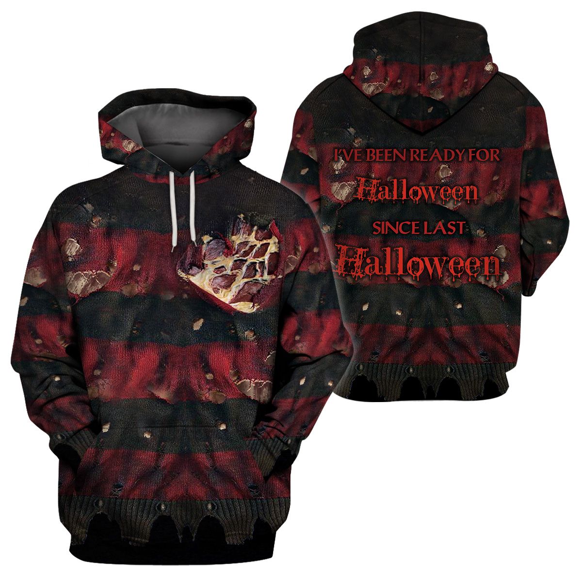 3D All-Over Printed Apparels “Halloween Freddy Krueger Costume” (Av-Nq97)