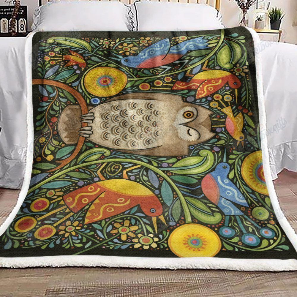 Owl Flower Gs-Cl-Kc0907 Fleece Blanket