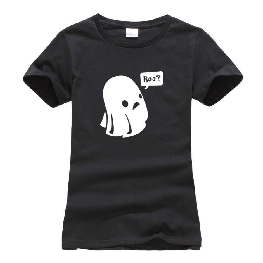 2017 New Kawaii Ghost Boo Halloween Print T-Shirt Women Cotton Short Sleeve Casual Tee Shirt Femme Harajuku Kpop Punk Brand Tops