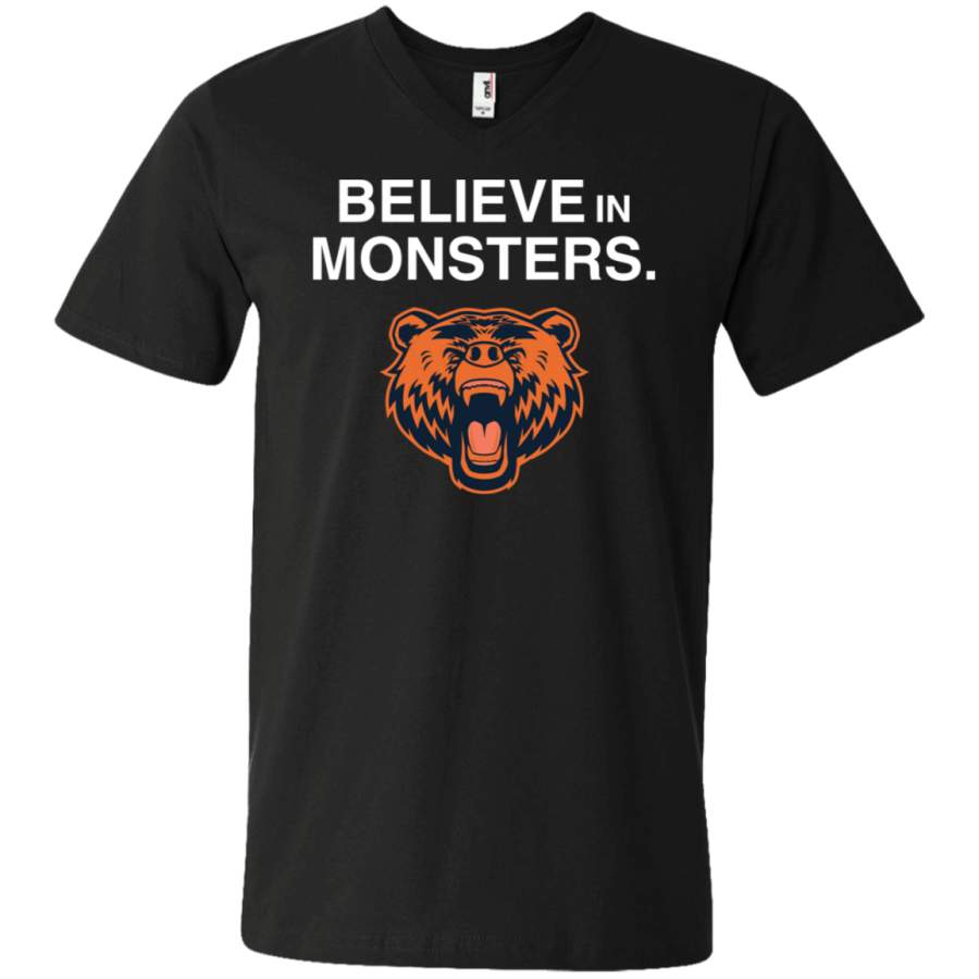 AGR Believe in monsters Chicago Bears Unisex V-neck