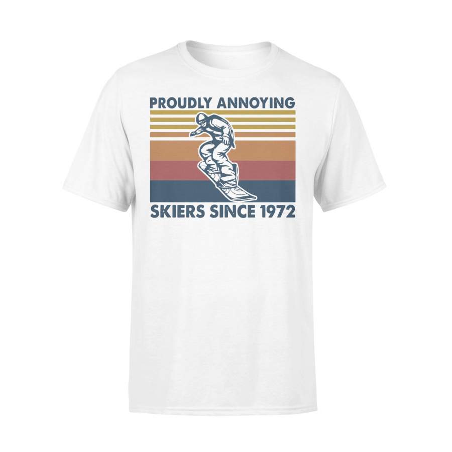 Proudly Annoying Skiers Since 1972 Skiing Vintage Retro T-shirt