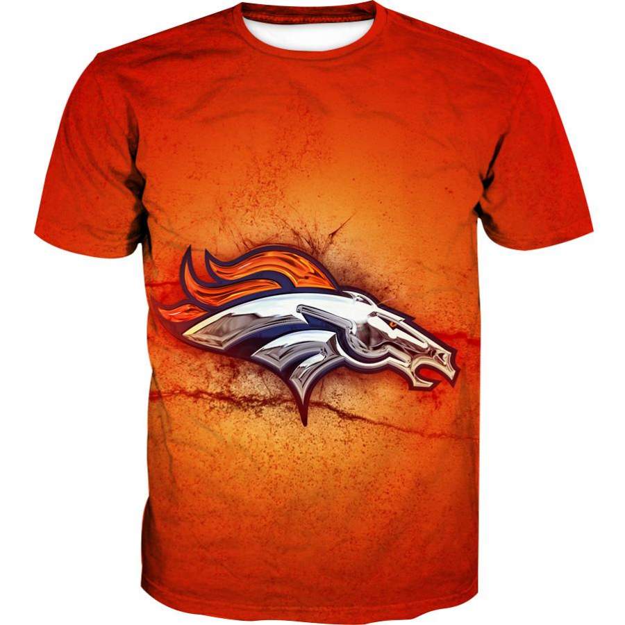 Denver Broncos T-Shirt – Football Logo Broncos Clothing