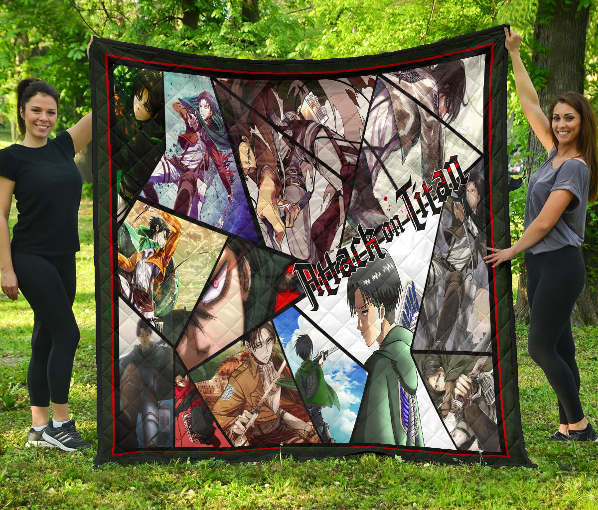 Levi Ackerman Attack On Titan Premium Quilt Blanket Anime Home Decor Custom For Fans Nt052604