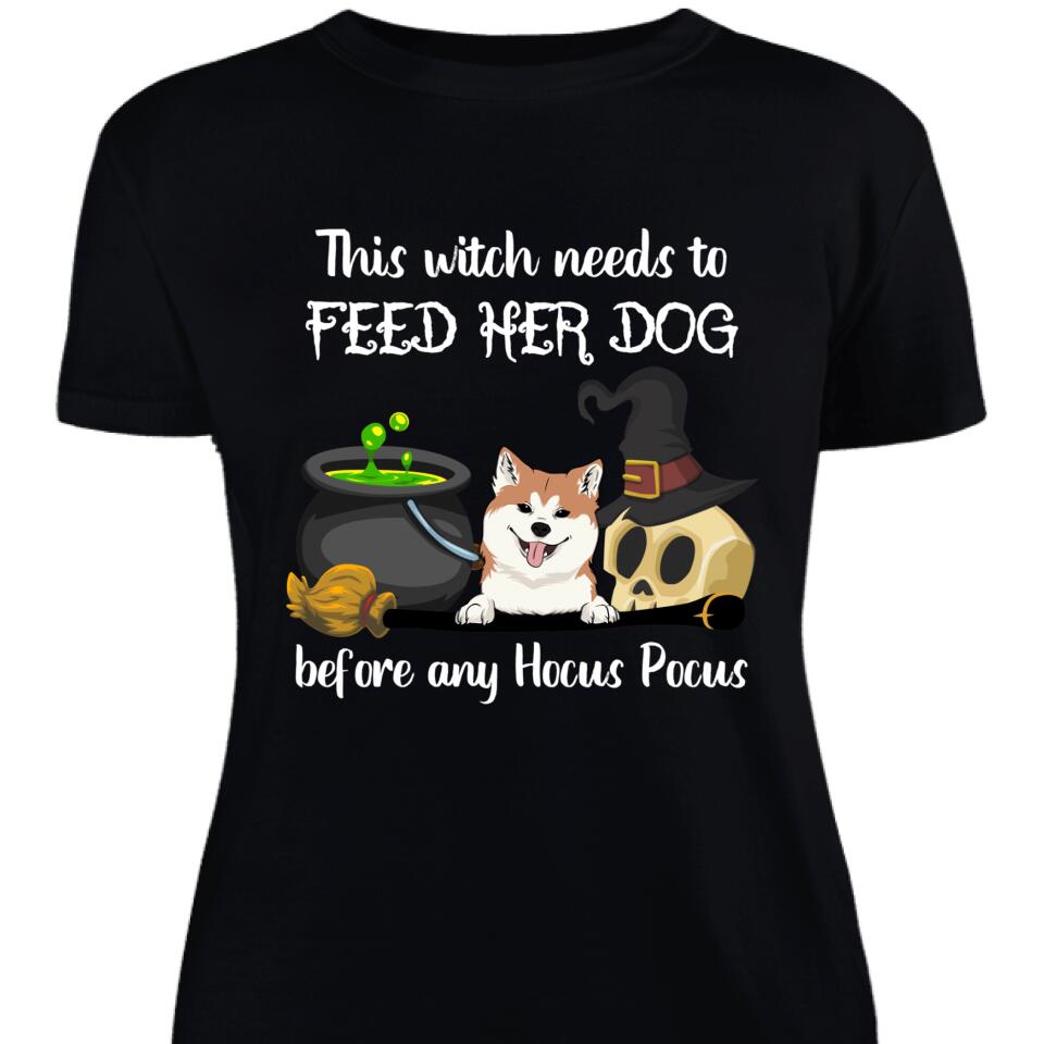 Witch Feed Her Dog – Personalized Women Shirt Gift For Family – Trending Personalized